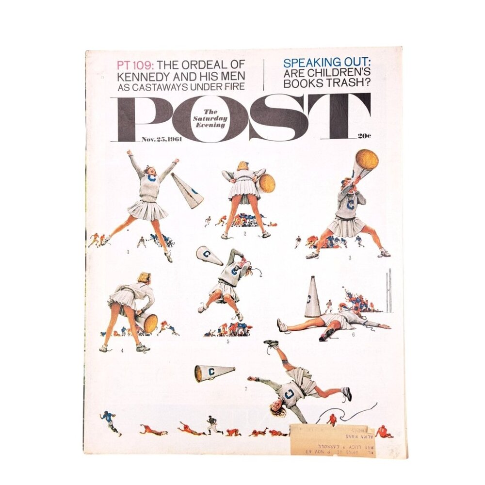Vintage Saturday Evening Post Magazine Nov 25 1961 Cheerleader Kennedy Ads Salem - Picture 1 of 16